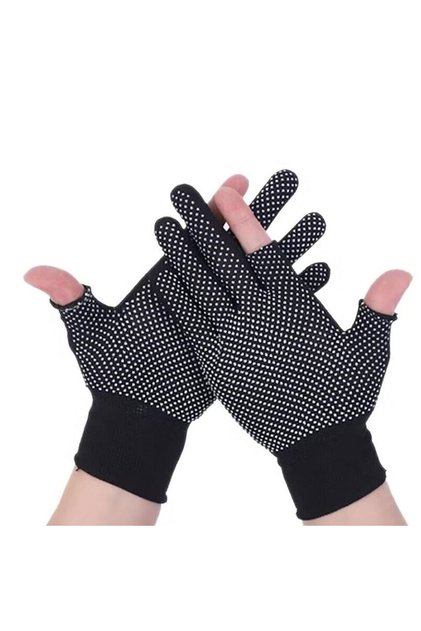 Exposed 2 fingers 1 Pairs Bicycle Fingerless Gloves Lightweight Sunscreen Anti-Slip Riding Outdoor W