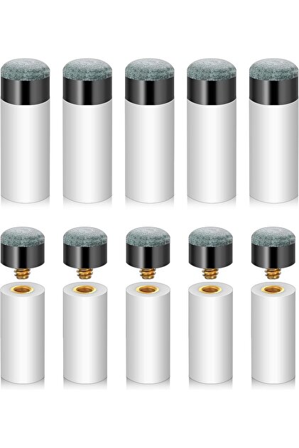 10Sets 5/10 Sets of Billiard Cues Tips Replacement with Pool Cue Stick Ferrules Billiard Cues Tips S