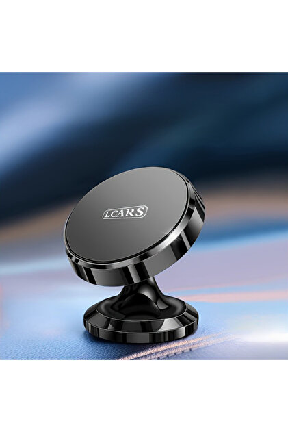 black The Magnetic Dashboard Is Glued to the Car Mount for Mobile Phone Navigation