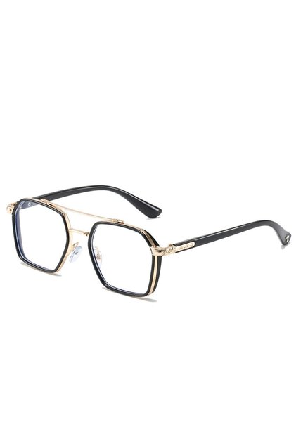 gold black Men And Women Retro Double Beam Anti Blue Light Computer Mirror Reading And Playing Games