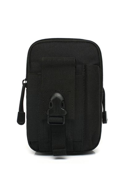 Black Mobile Phone Case Pouch Waist Bag Waterproof Nylon Multifunction Casual Men Waist Pack Male Sm