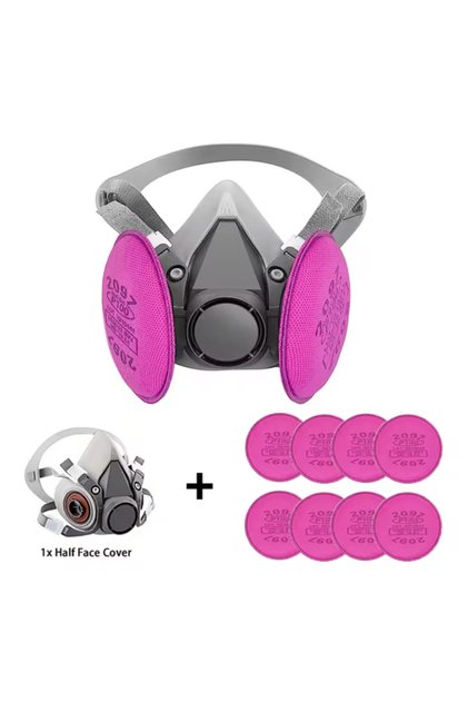 6200-2097-9 in 1 6200 2097 Filter Goggles Half Face Reusable Respirator Mask Epoxy Dust Paint Organi