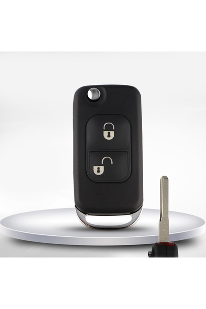 HU64 Blade YIQIXIN 2 Button Flip Key Cover For Mercedes C CL S SL SLK ML Benz W168 W124 W202 W203 B2