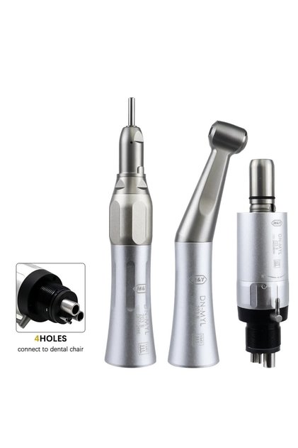 4hole kits FX23 Style Dental Low Speed Handpiece Kits Teeth Polishing Contra Angle Air Motor Externa