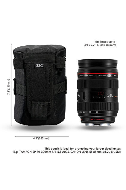 DLP4 JJC Camera Lens Bag &Belt Waterproof Lens Case Storage Pouch for Canon Nikon Sony Fujifilm DSLR