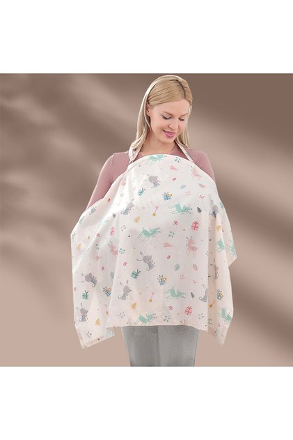 Deer Mother Outing Breastfeeding Cover Cotton Baby Feeding Nursing Shawl Adjustable Privacy Apron St