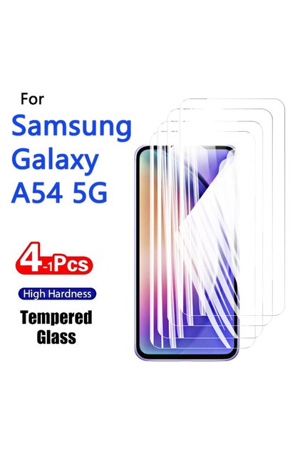 Galaxy A54 1pcs HD 1-4PCS Screen Protector For Galaxy A54 5G Samsung Tempered Glass Crystal 9H High
