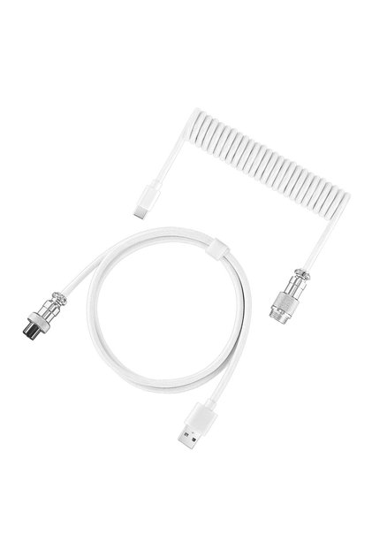 3m White 8K New Type C Mechanical Keyboard Coiled Cable USB Magnetic Switch Keyboard Aviator Desktop