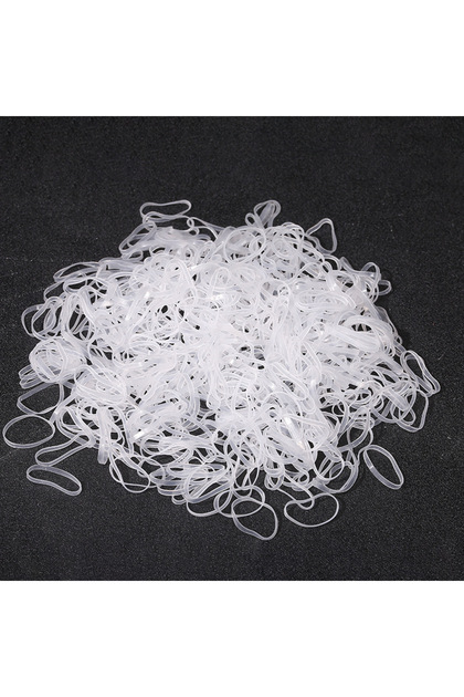 2000pcs 2000Pcs Girls Disposable Rubber Bands Clear Elastic Hair Bands Children Ponytail Holder Ties