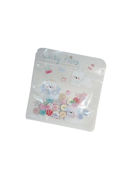 NK-40pcs 40PCS Cream Color Button Blind Box Mixed Style-Ins Wind Decor for Hand AccountDIY Doll Clot