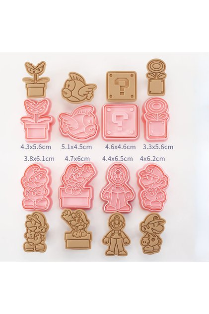 A-style 8-piece set 8pcs/set Cookie Cutters Animal Dog Type Stamp Embosser for Biscuit Pastry Bakewa