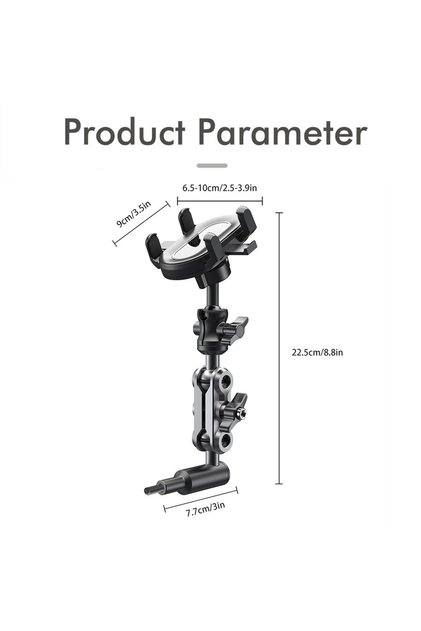 black Car A-Pillar Handle Phone Holder 360 Degree Rotatable Fixed Mobile Bracket Suitable for Tanks