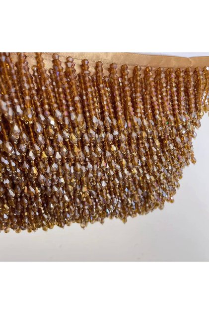 45CM Length Dark gold 32Color Tassels Beaded Lace Trim Garment DressTassel Lace Decoration Shoes Or