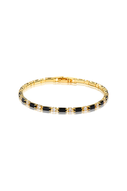 bracelet A Black Crystal Tennis Bracelets for Women & Men Luxury Iced Out Cubic Zirconia Adjustable