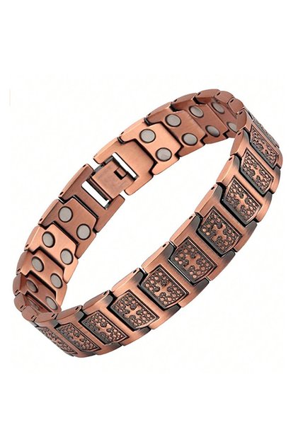 Tear drop cross Men's Pure Copper Bracelet 3500 Gauss 3X Strongth Magnetic Therapy Link Bracelets