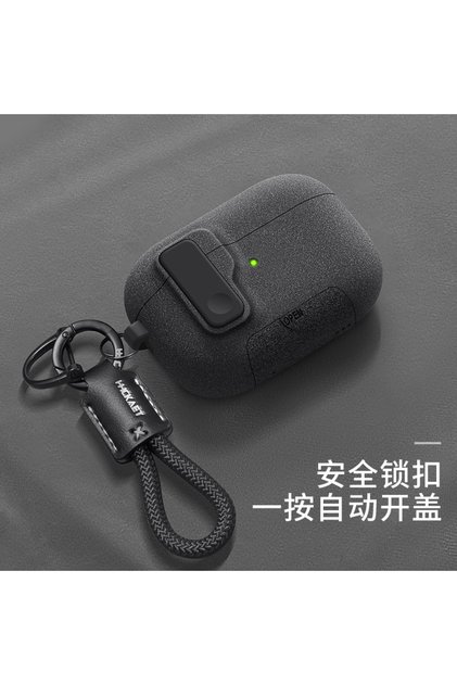 For AirpodPro3 Black C 9292 2025 New For AirPods Pro 3 Phone Stand Case Cover Magnetic Auto Lock TPU