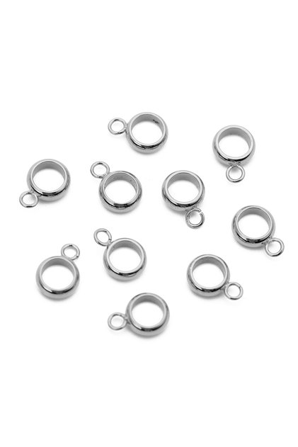 4mm Steel 30pcs/lot Stainless Steel Pendant Connectors Bail Clasps Gold Color Pendants Clip Pinch Fo