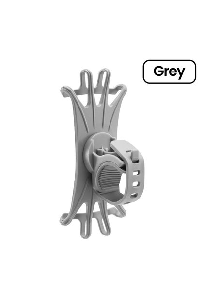 Gray 360 Rotatable Mobile Phone Bicycle Motorcycle Holder Silicone Bicycle Navigation Holder Support