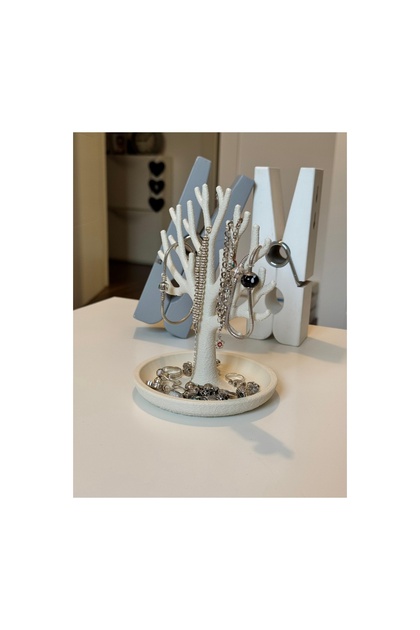 Tree Shaped Jewelry Organizer 3D Printing Decorative Jewelry Stand & Jewelry Stand White