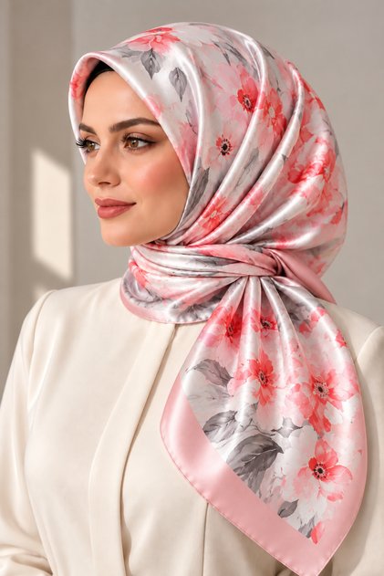 Twill eşarp şeker pembe