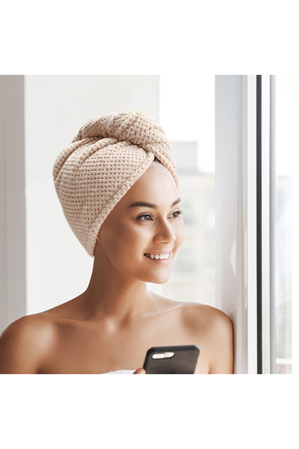 Kahki Women's Dry Hair Towel (Dry Hair Cap) - Coral Fleece Soft Microfiber, Hair-Wrapping, Absorbent