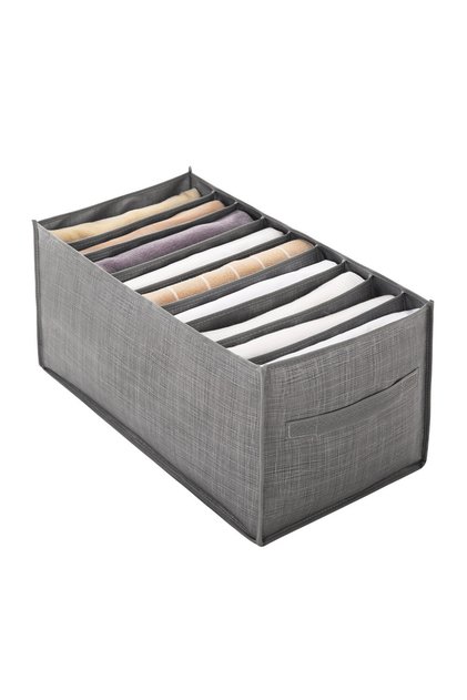 GRAY 9-Panel Pants Clothing Storage Box Jeans Compartment Sorting Bag Partition Basket Home Wardrobe