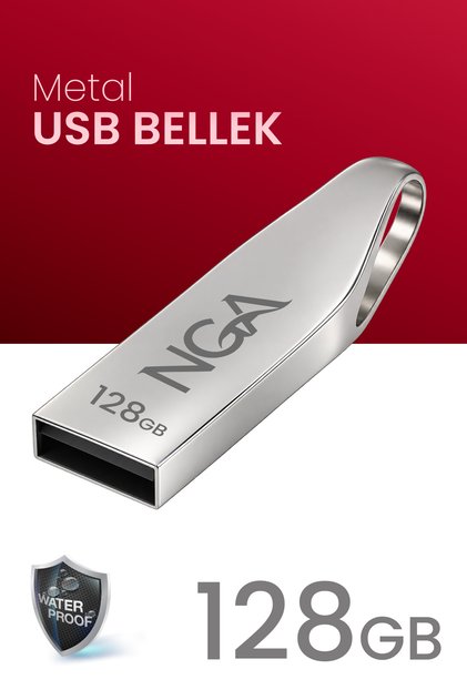 128 GB Usb Bellek Metal Gövde Güvenli USB Memory - Flash Drive
