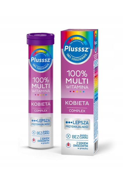 Plusssz 100% Multivitamine + Complex pentru Femei 20 Comprimate Cutie de carton