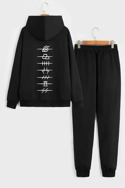 Unisex Ninja Akatsuki Printed Tracksuit Set