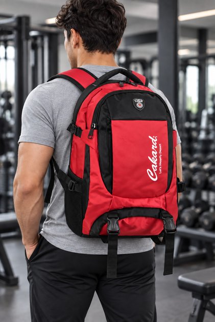 Rucsac Ck-semi Mountaineer 17 Inc cu compartiment pentru laptop, roșu