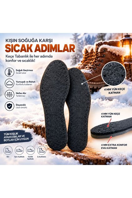 Hakiki Yün Keçe Ayakkabı Tabanı, Kışlık Ayakkabı Keçesi Tabanlık