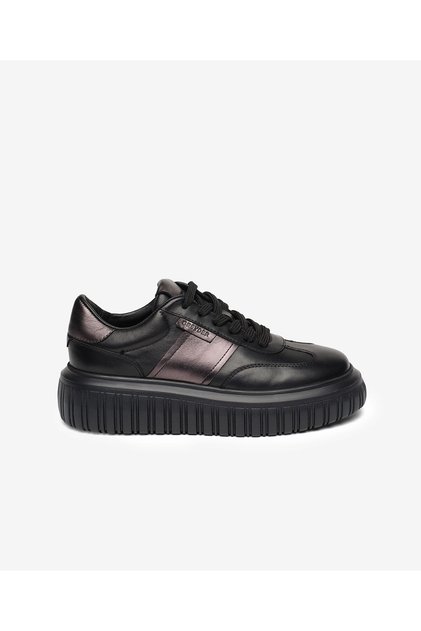 Kadın Siyah Hakiki Deri Sneaker Ayakkabı 5K2SA35371