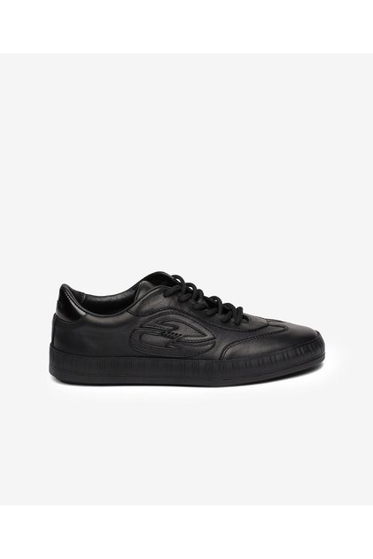 Kadın Siyah Hakiki Deri Sneaker Ayakkabı 5K2SA33676