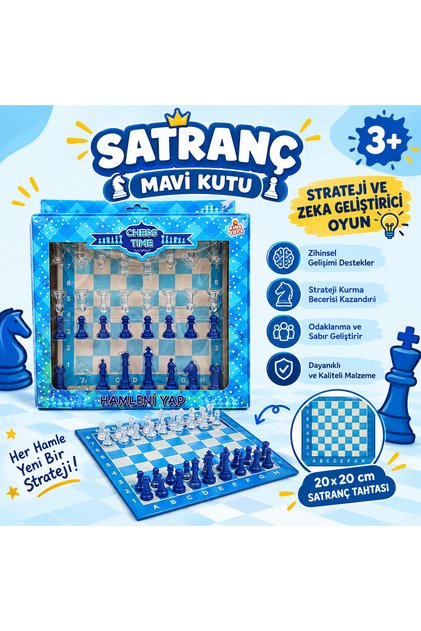 SATRANÇ MAVİ KUTU 3+ ♟️ STRATEJİ VE ZEKA GELİŞTİRİCİ OYUN