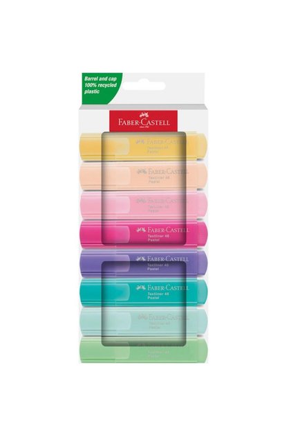 SET MARKERE TEXTILE PASTEL 8 1546 CUTIE CARTONATĂ 2024 FABER-CASTELL