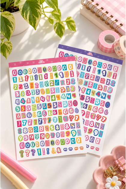 2'li Sayı/Rakam Sticker Seti | Number Sticker Set