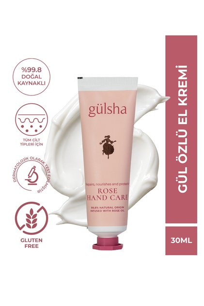 Intensely Moisturizing and Nourishing, Fast Absorbing, Pure Rose Oil, Aloe Vera, Shea Butter Hand and Nail Care Cream
