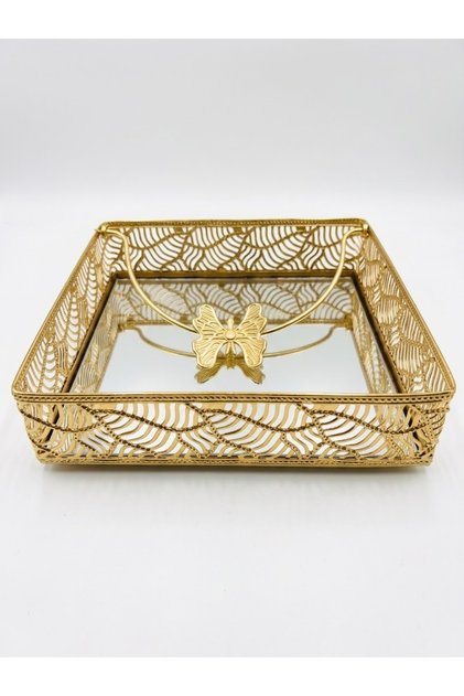Square Napkin Holder Gold