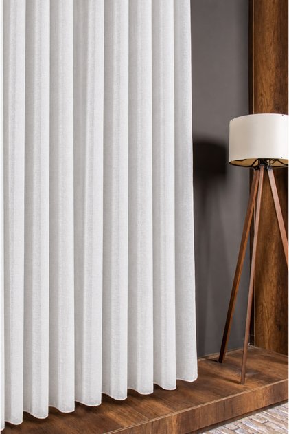 Natural Looking Heavy Flowing Linen Tulle-White