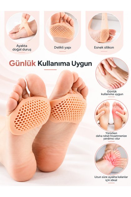 Orta Parmağa Geçen Metatarsal Silikon Pad Nasır Koruyucu Ayakkabı Vurma Önleyici Koruyucu