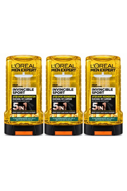 Shower Gel and Shampoo, for Body, Hair and Face Cleansing, Cleans Hair Without Drying It / Replenishes Muscles after Sports, Citrus Scented 3X250Ml