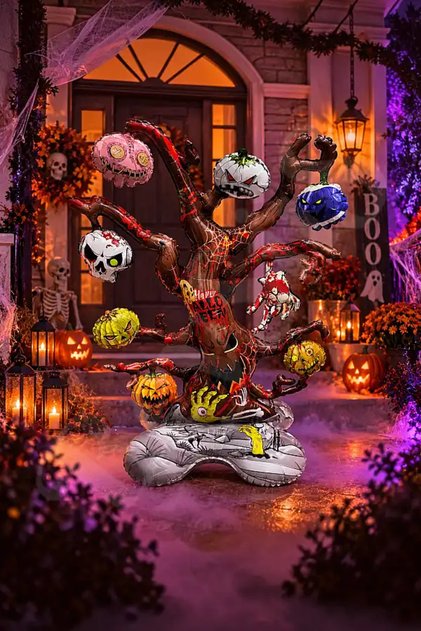 Halloween Cadılar Bayramı Ayaklı Folyo Balon Ağaç