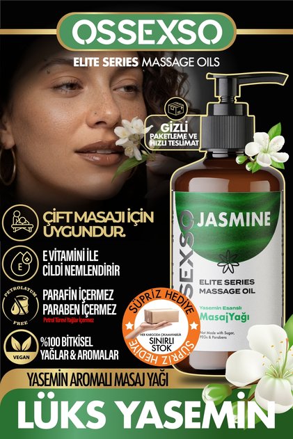 Yenilebilir Doğal Yaseminli Etkili Aromaterapi Masaj Yağı 150ml Gizli Paket