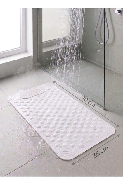 Vantuzlu Banyo ve Duş Kaydırmazı | Küvet İçi Masajlı Kaymaz Zemin Duşakabin Paspası 36x70 Cm