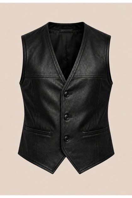 Hakiki Deri Erkek Yelek