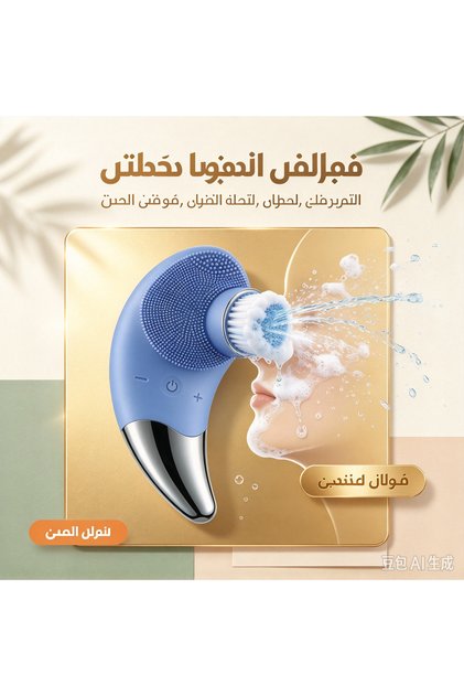Silicone Sonic Facial Cleansing Device - Deep Cleansing, Gentle on Skin, Suitable for All Skin Types, Waterproof, USB Rechargeable