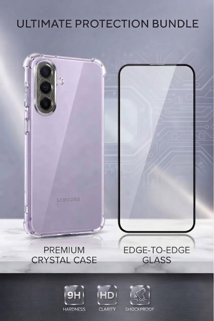Shockproof 5D Transparent Case + Screen Protector for Samsung A37