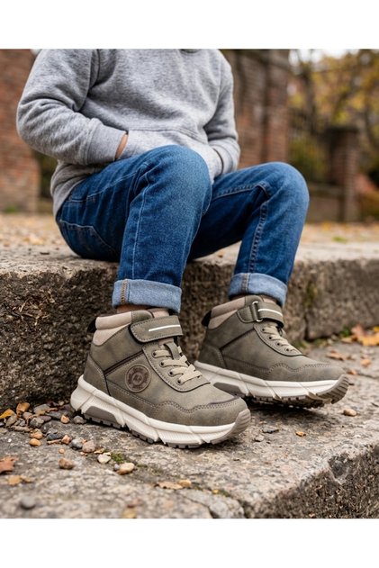 M.p Pone Çocuk Bot / Cırtlı ve Bağcıklı / Termo Taban, Dolgulu Bilek / Yeni Sezon / Kum Renk 262-3726FT