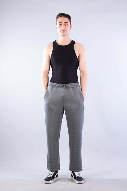 8040 raised three-thread baggy pants