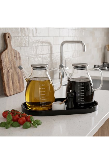 Xl Büyük Boy Oval Granit Yağlık Altlığı,yağdanlık Standı,mutfak Banyo Için Organizer (CAM YAĞDANLIKSIZ)